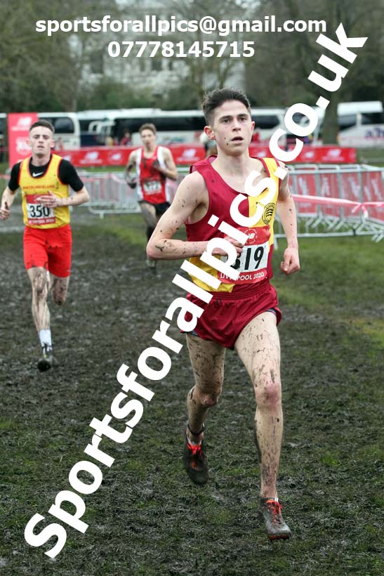 Senior boys, 2020 New Balance English Schools Champs., Sefton Park, Liverpool. Photo: David T. Hewitson/Sports for All Pics